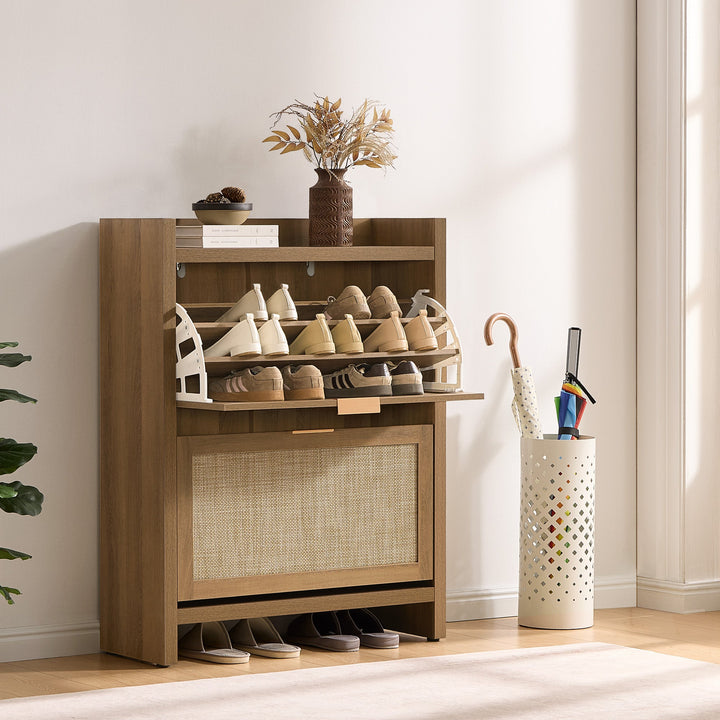 Savanna Shoe Cabinet with 2 Flip Drawers, Set of 2