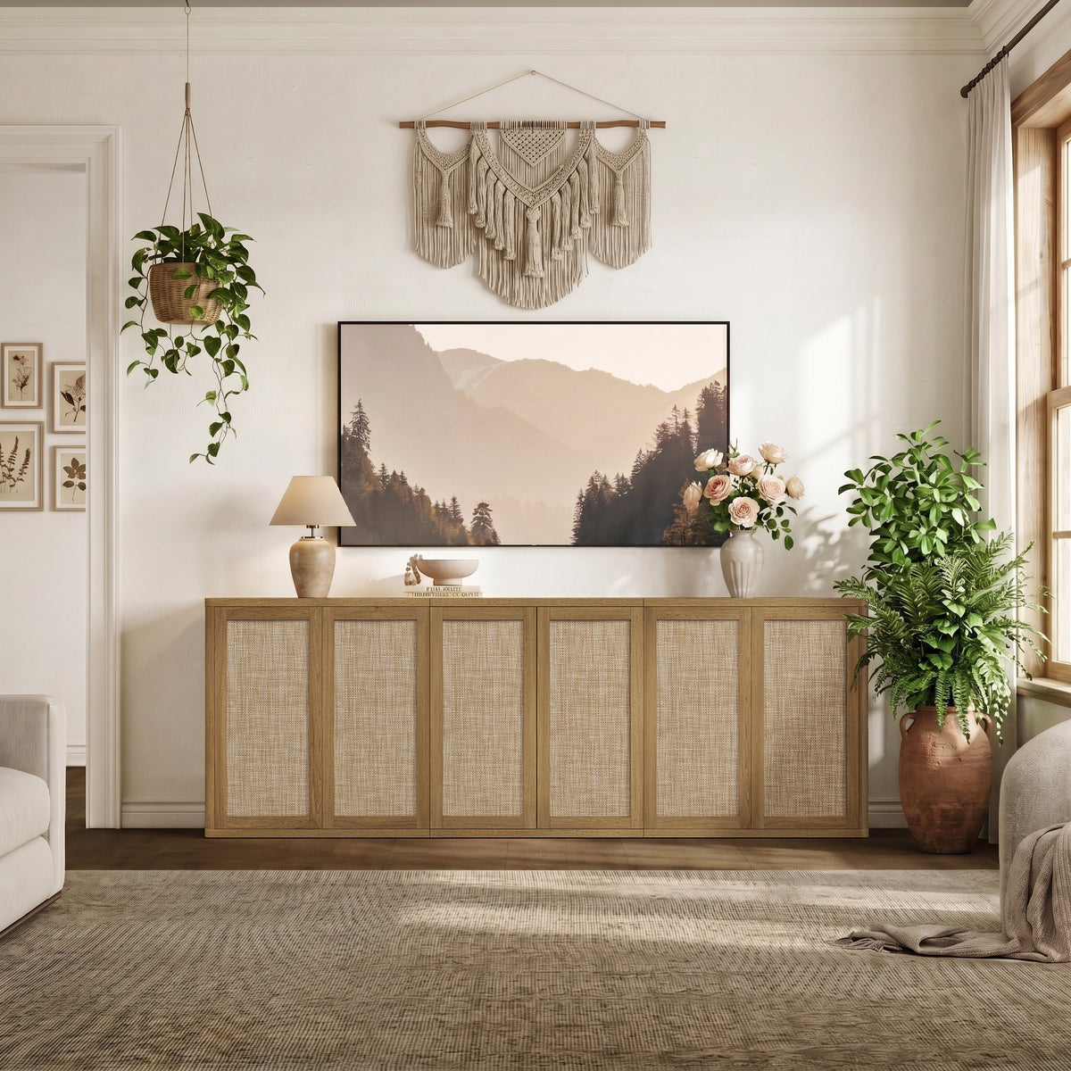 Zura Sectional TV Stands Set with Doors