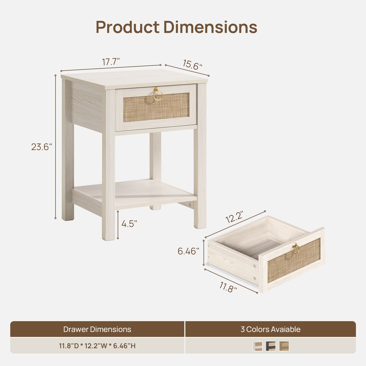 Terra Dresser and Night Tables Set