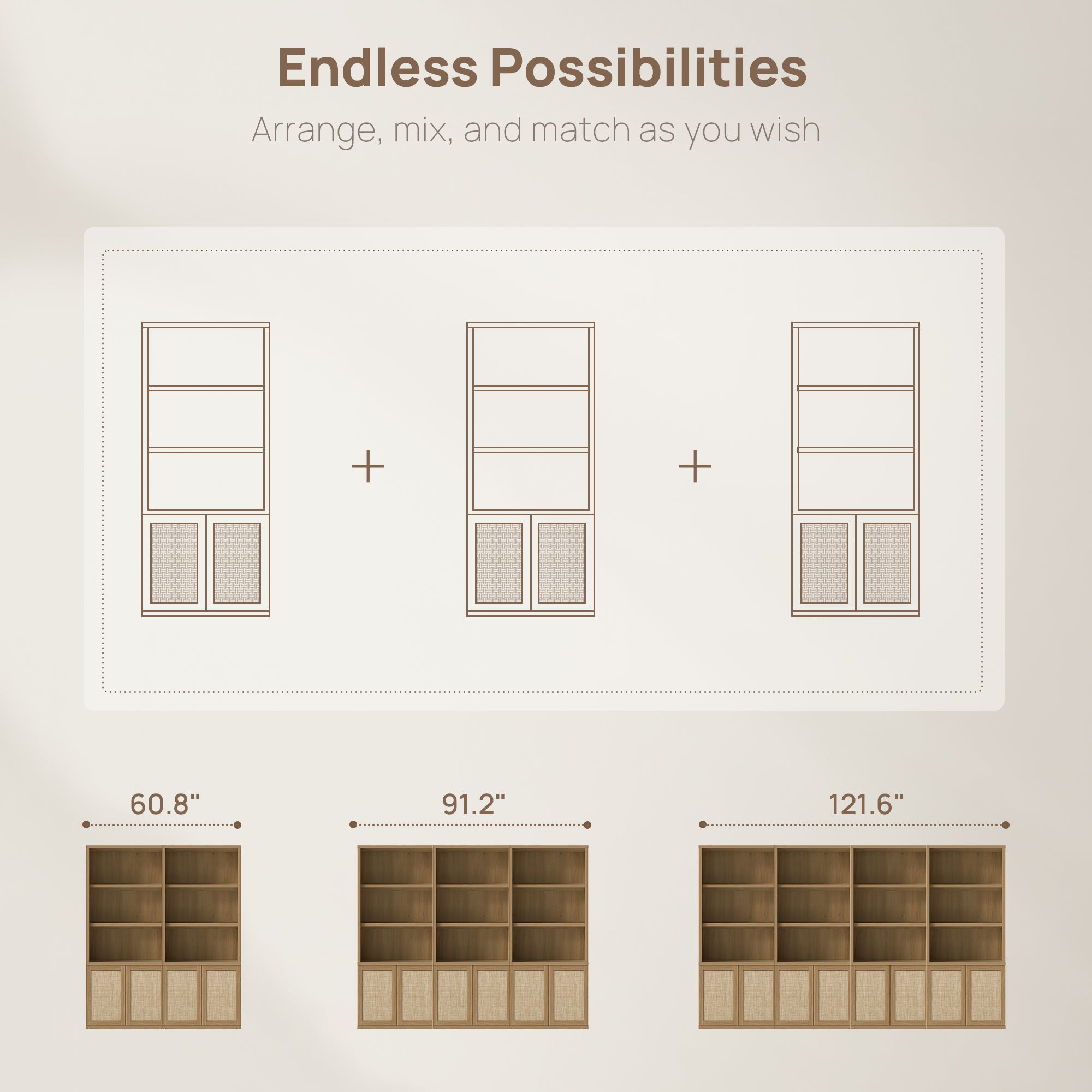 Zura Bookcase with 2 Doors