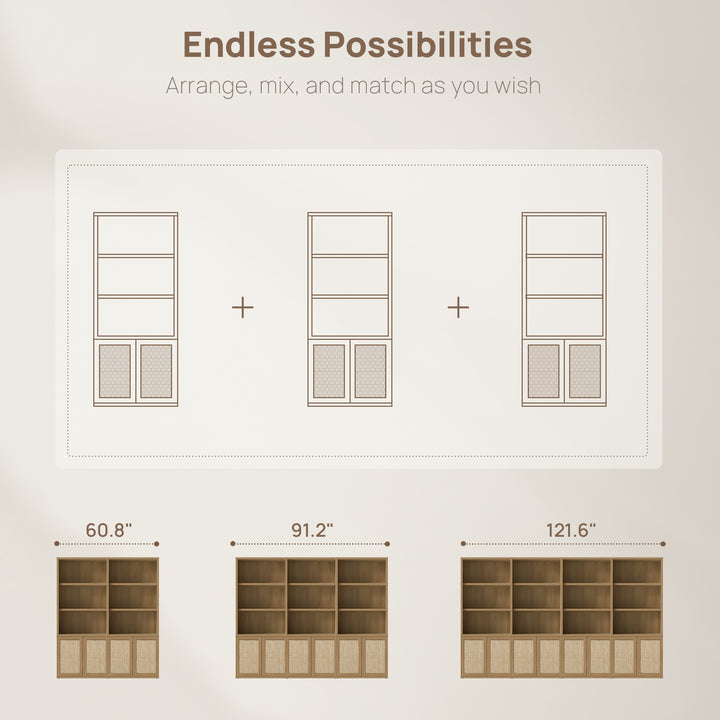 Zura Bookcase with 2 Doors