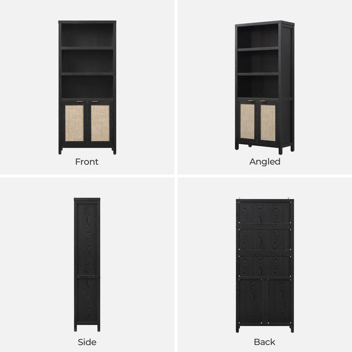 Savanna 70.9'' Tall Black Bookcase