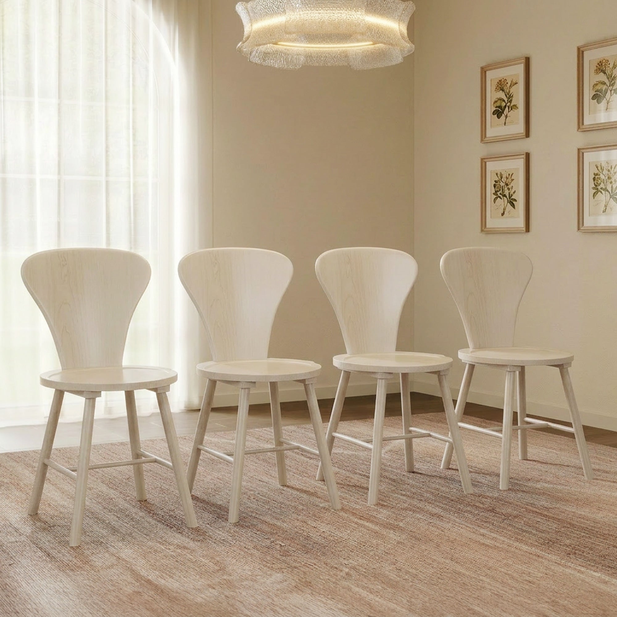 Cas Modern Dining Table and Chairs Set for 2 to 6