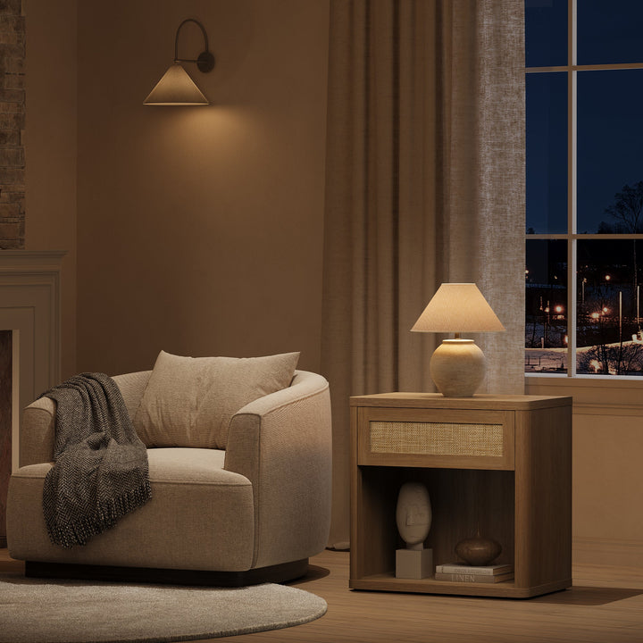 Zura Sectional Bedroom Sets, Large Storage for Bedroom - Sand Oak - 1 Set