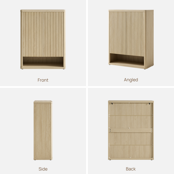 Cas 2-Door Shoe Cabinet, 20 Pairs - 1 Piece - White Alder
