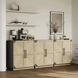 Willow Sideboard Cabinet with 2 Doors - 3 Pieces - Sand Beige