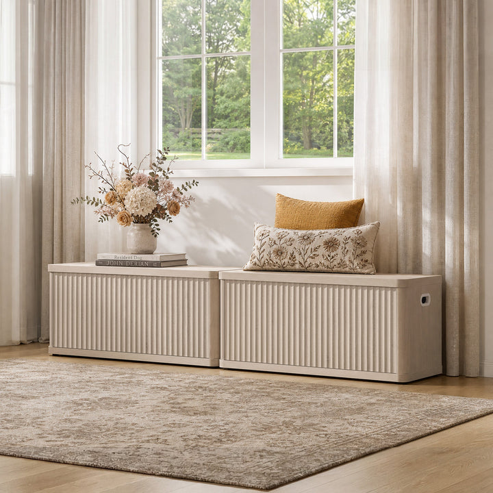Cas Flip-Top Shoe Bench Entryway, Set of 2