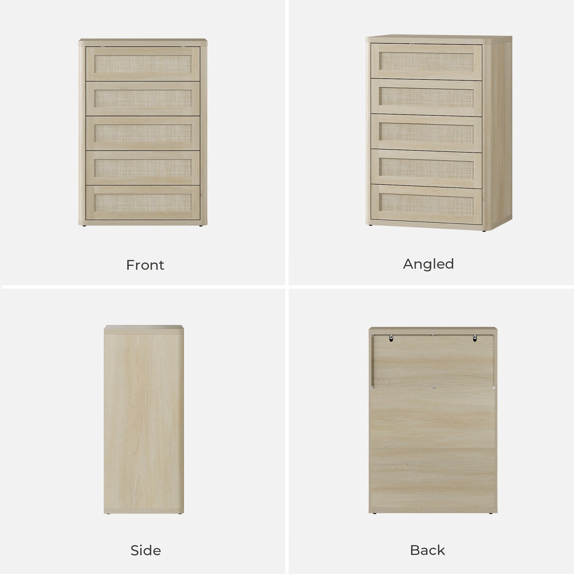 Zura Modern Dresser with 5 Drawers