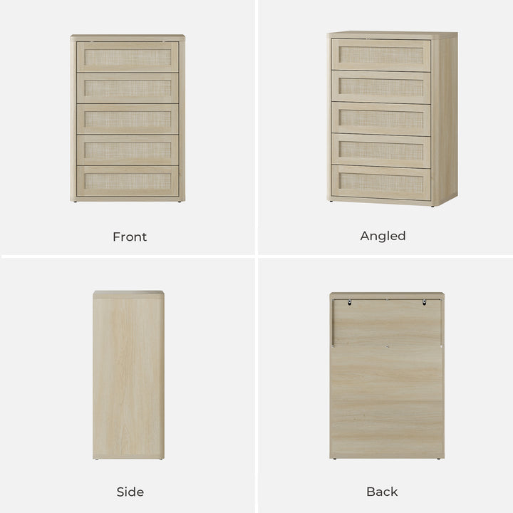 Zura Modern Dresser with 5 Drawers