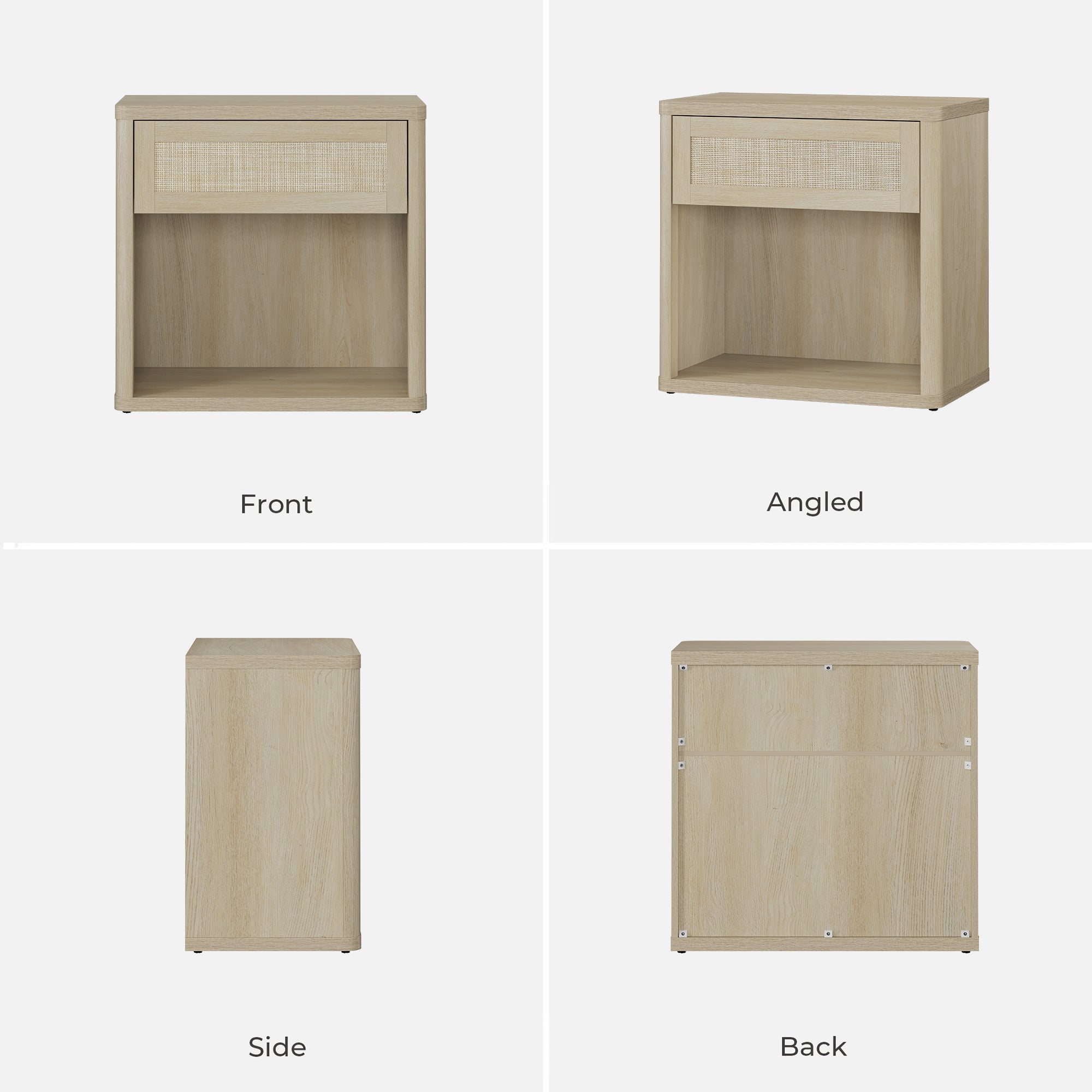 Zura 1-Drawer Nightstand, Boho Style