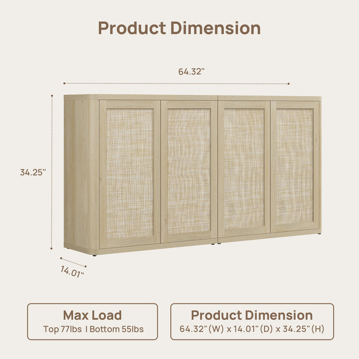 Zura Modular TV Stands Set of 3, Large Storage