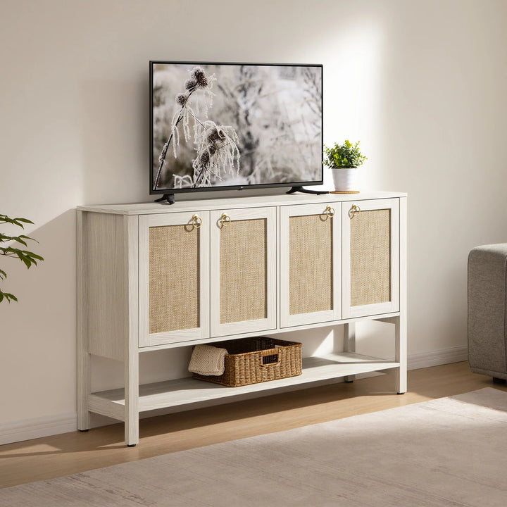 Terra 4 Doors Sideboard and 2 Drawers Nightstands Set