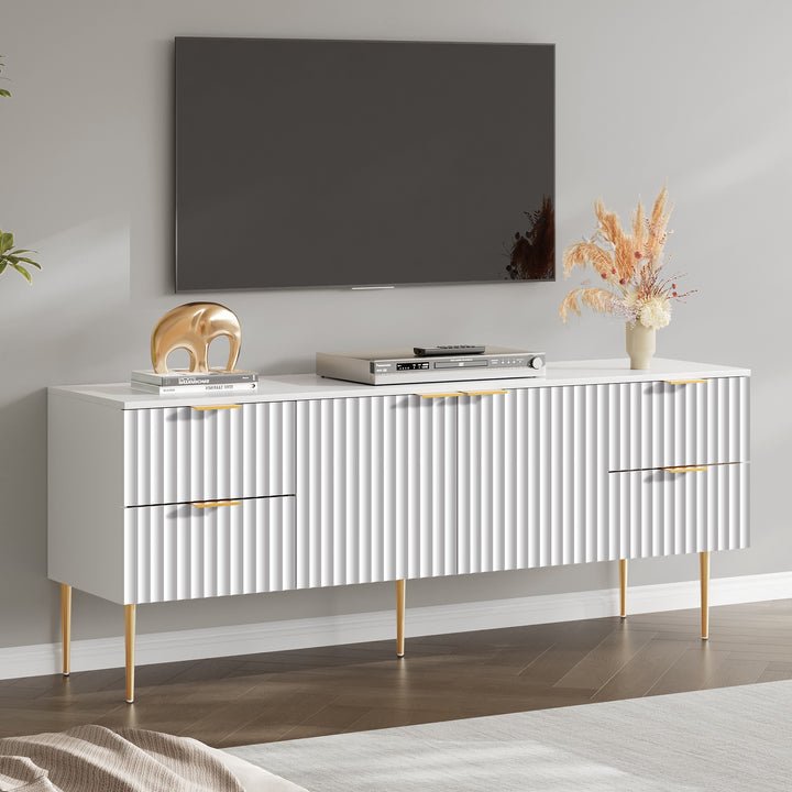 Opus Black TV Stand, Large Storage