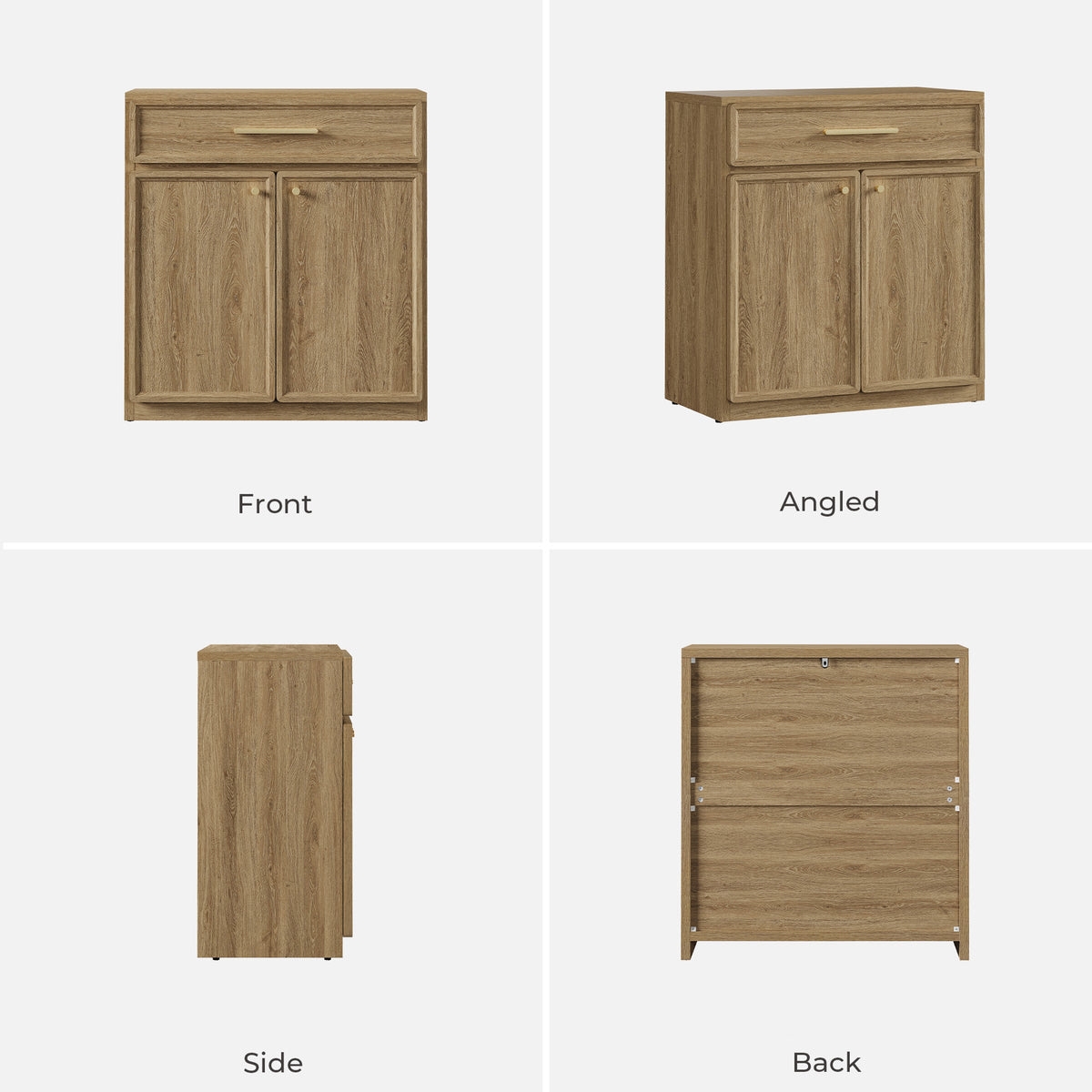 Crescent Buffet Cabinet with Storage, Set of 2