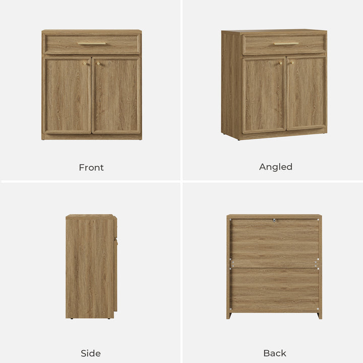 Crescent Buffet Cabinet with Storage, Set of 2