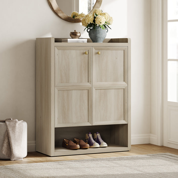Helio 2-Door Shoe Cabinet, 24 Pairs