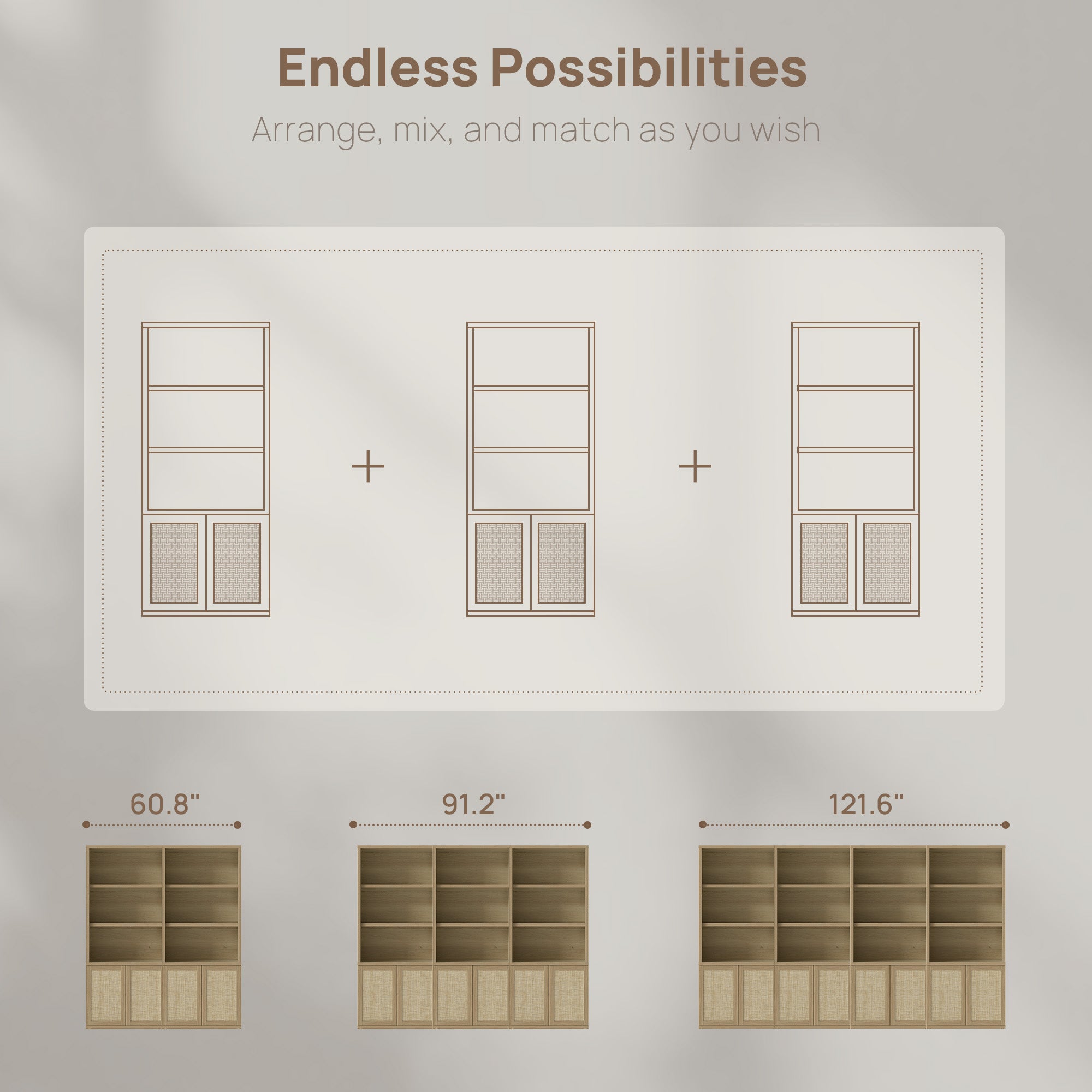 Zura Bookcase with 2 Doors