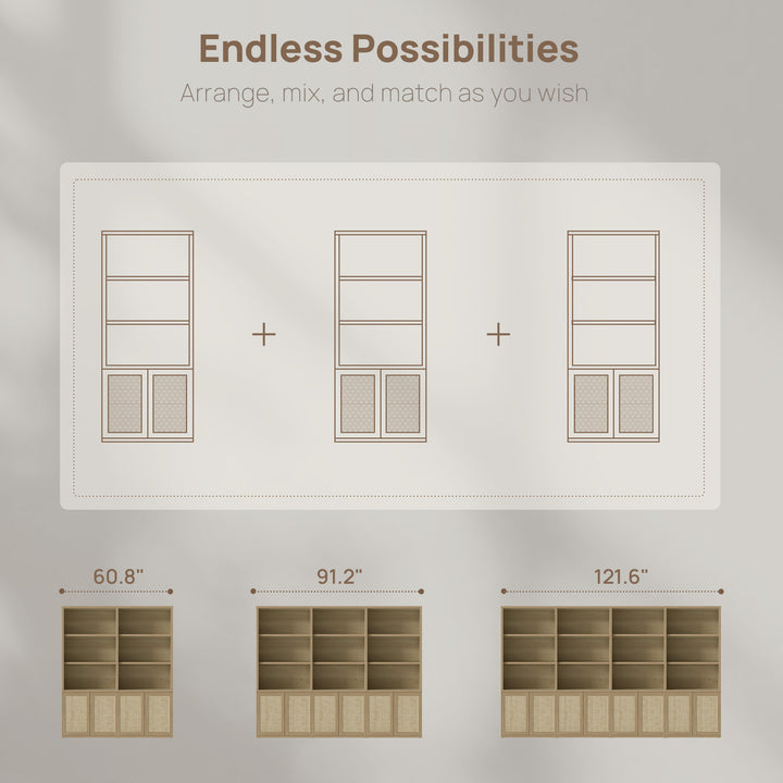 Zura Bookcase with 2 Doors