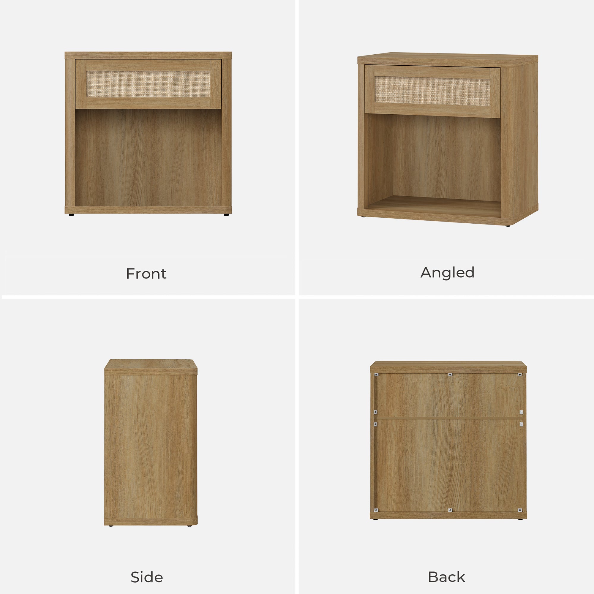 Zura Rattan Nightstand with Drawer