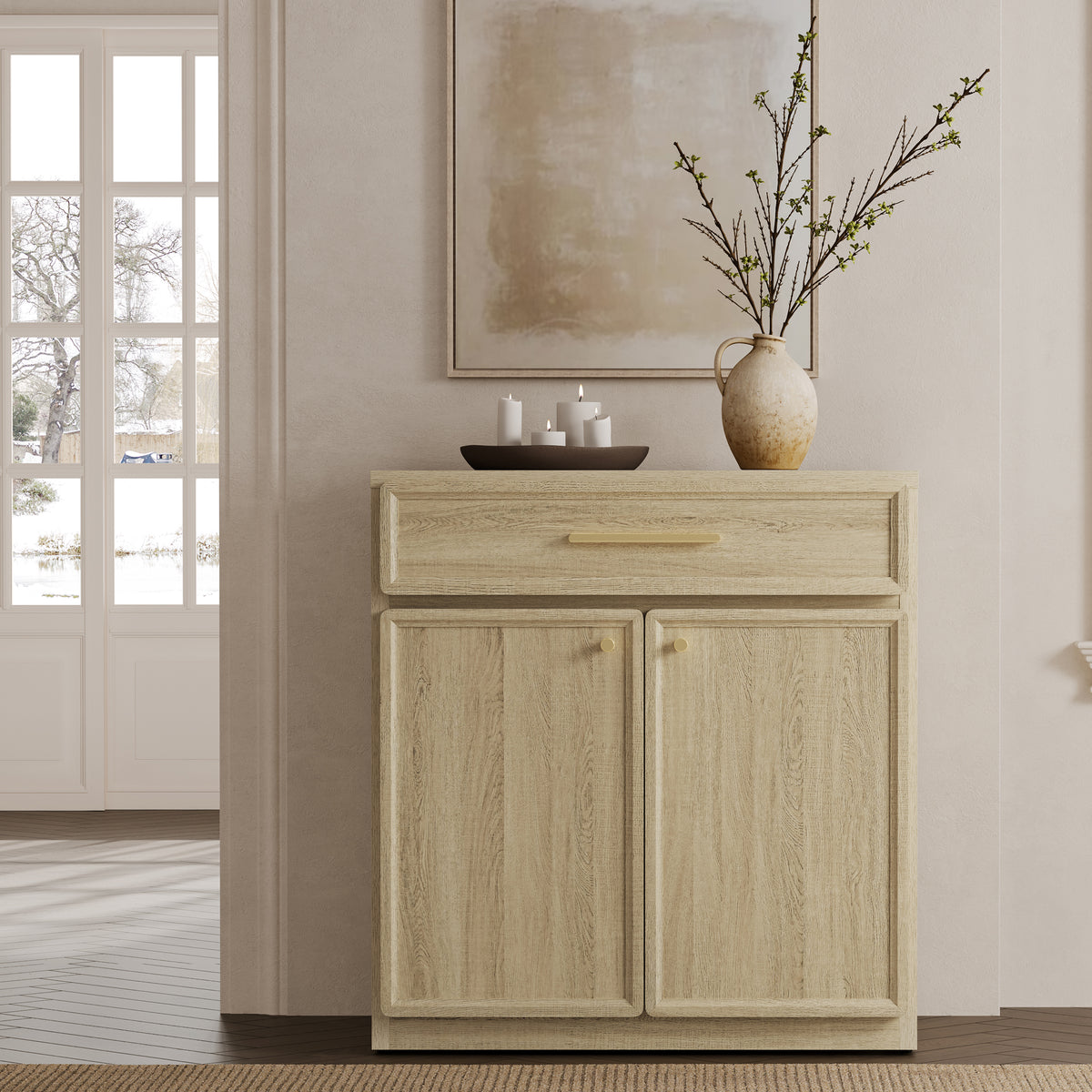 Crescent Sideboard Cabinet, Flexible Storage