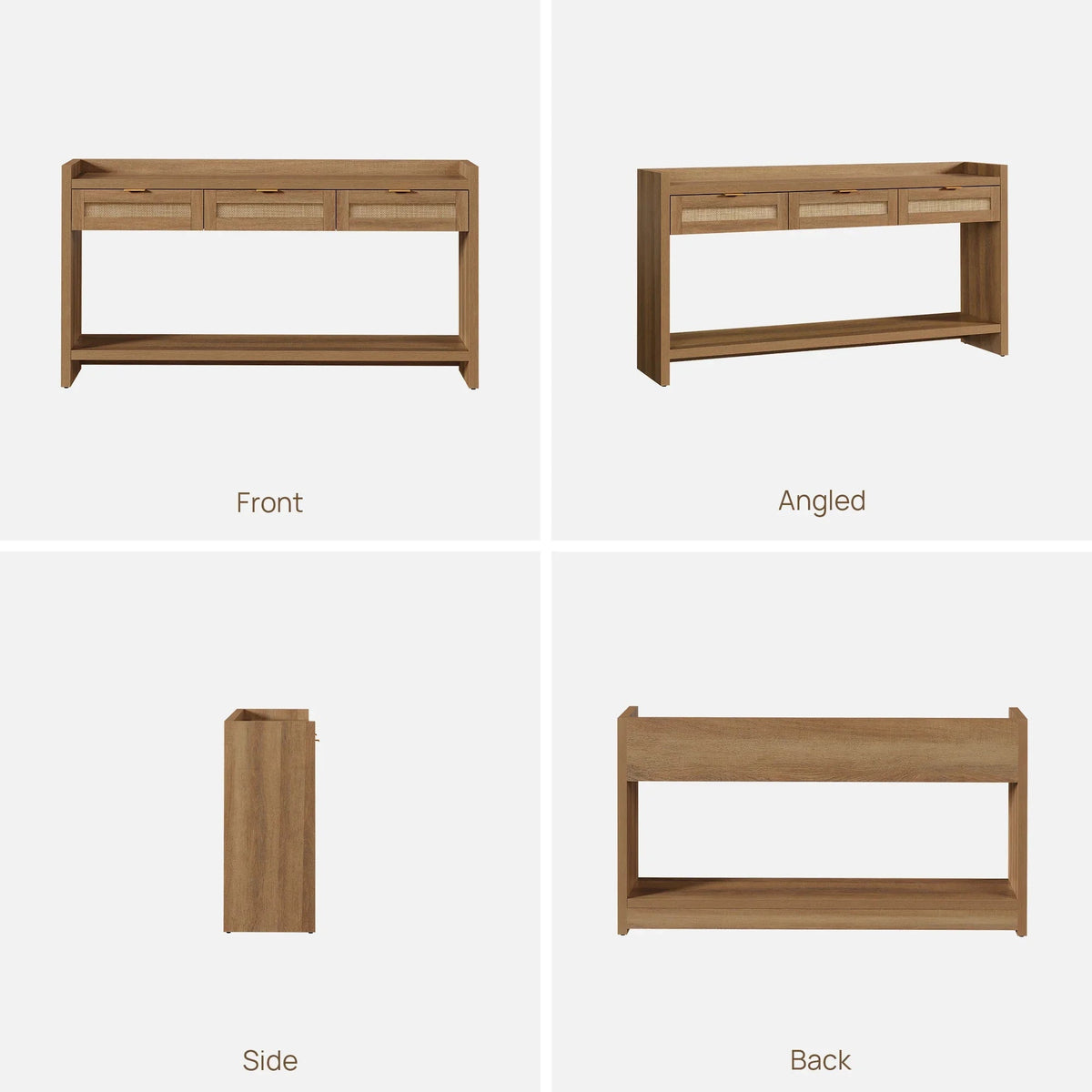 Savanna 60'' Wide Entryway Table with Storage, Boho Design