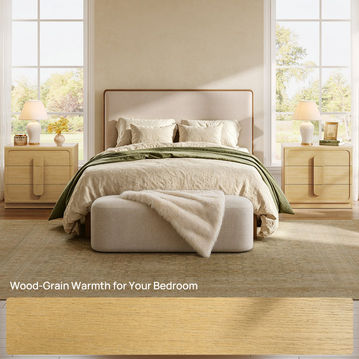 Arcus Dresser and Nightstands Set, Large Bedroom Storage