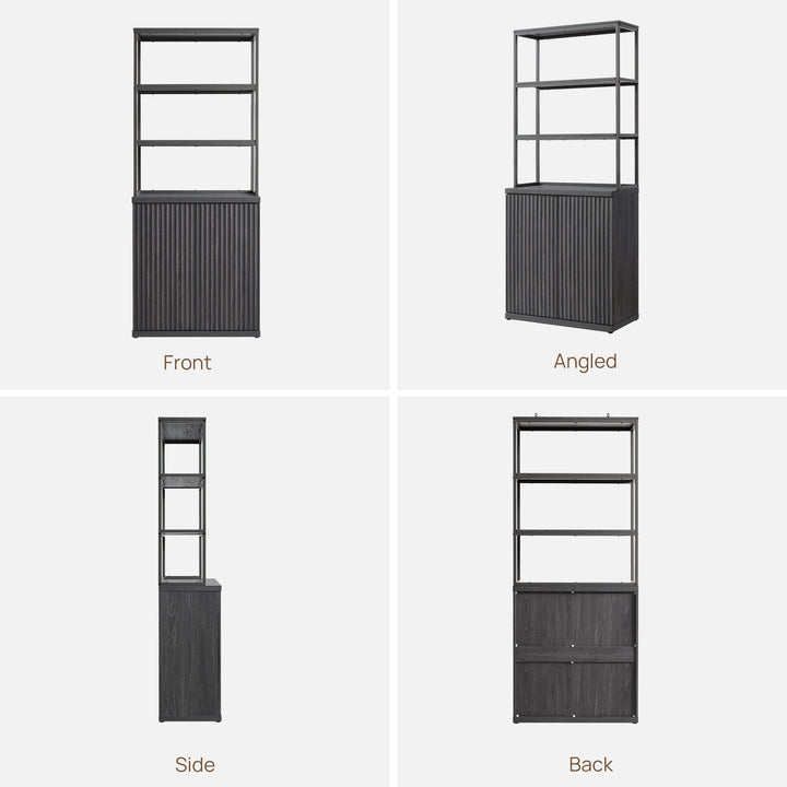 Stria Bookshelf, 2 Doors, Set of 3
