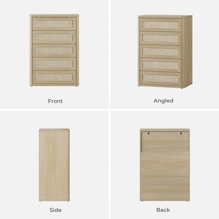 Zura Modern Dresser with 5 Drawers