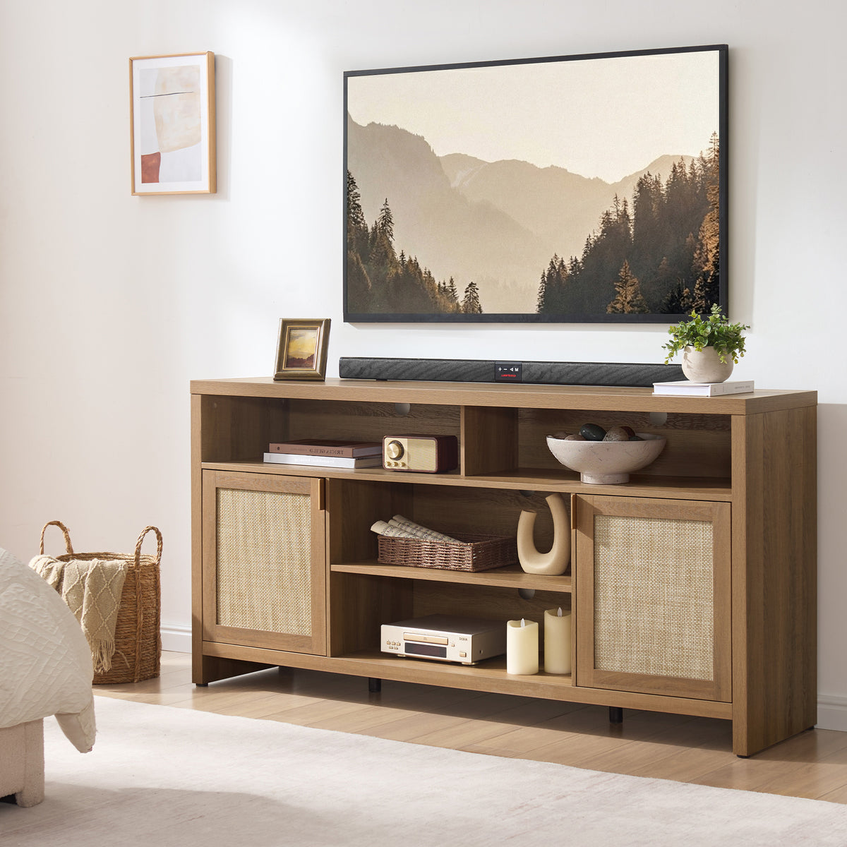Savanna 65Inch TV Console with Cable Management