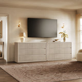 Cas Modern Handleless Dresser with 6 Drawers, 2 Pieces