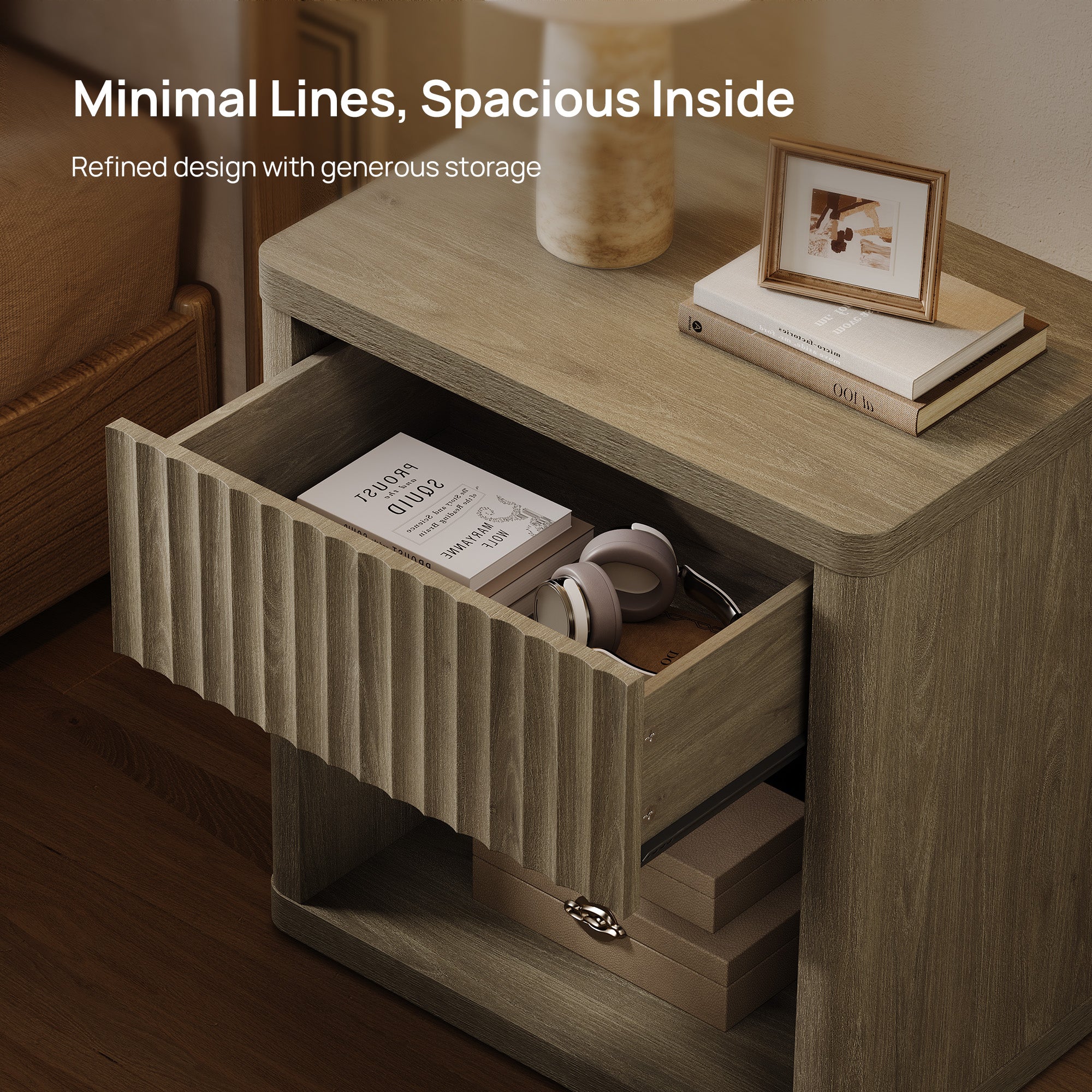 Stria 9-Drawer Dresser and Cas Nightstand Set