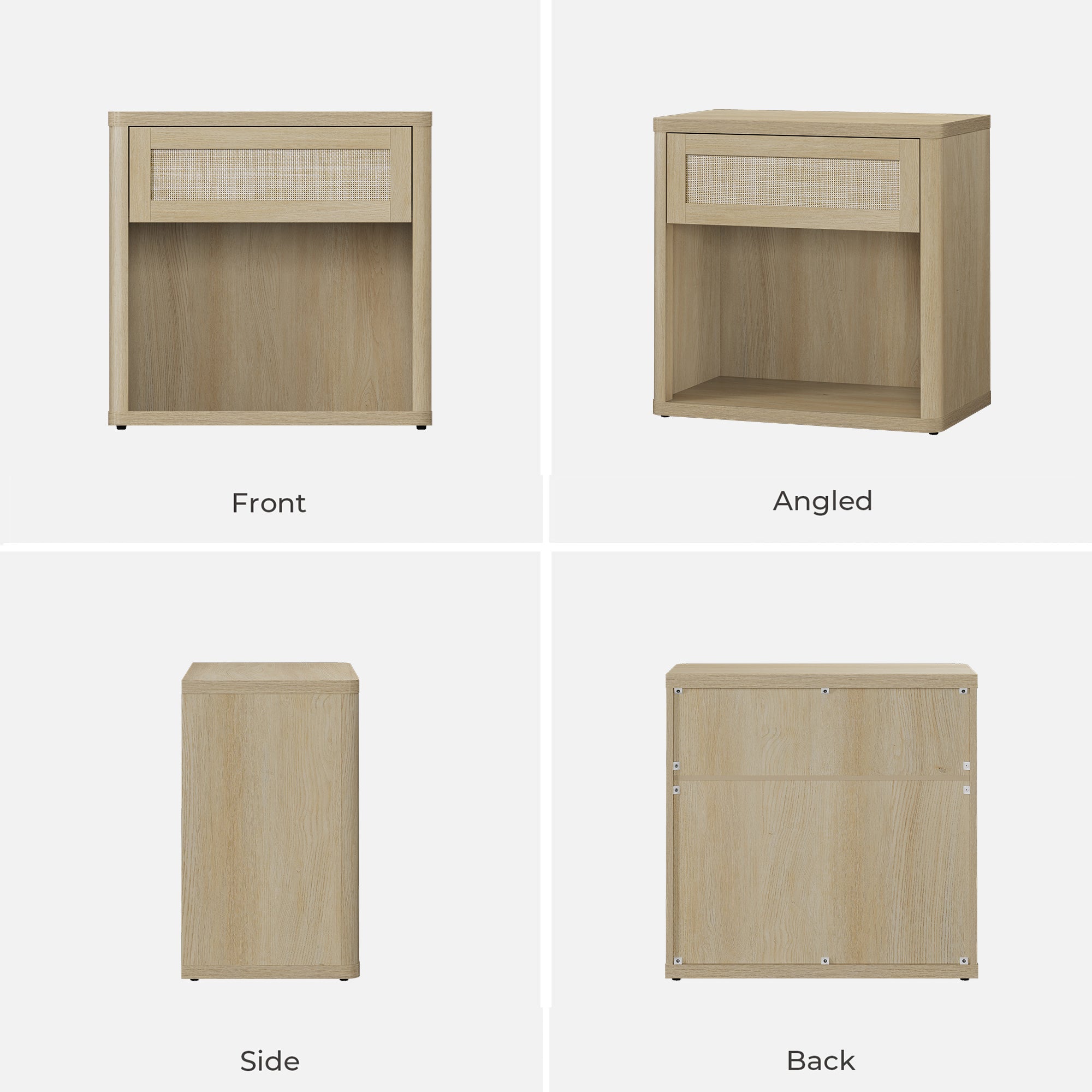 Zura 1-Drawer Nightstand, Boho Style