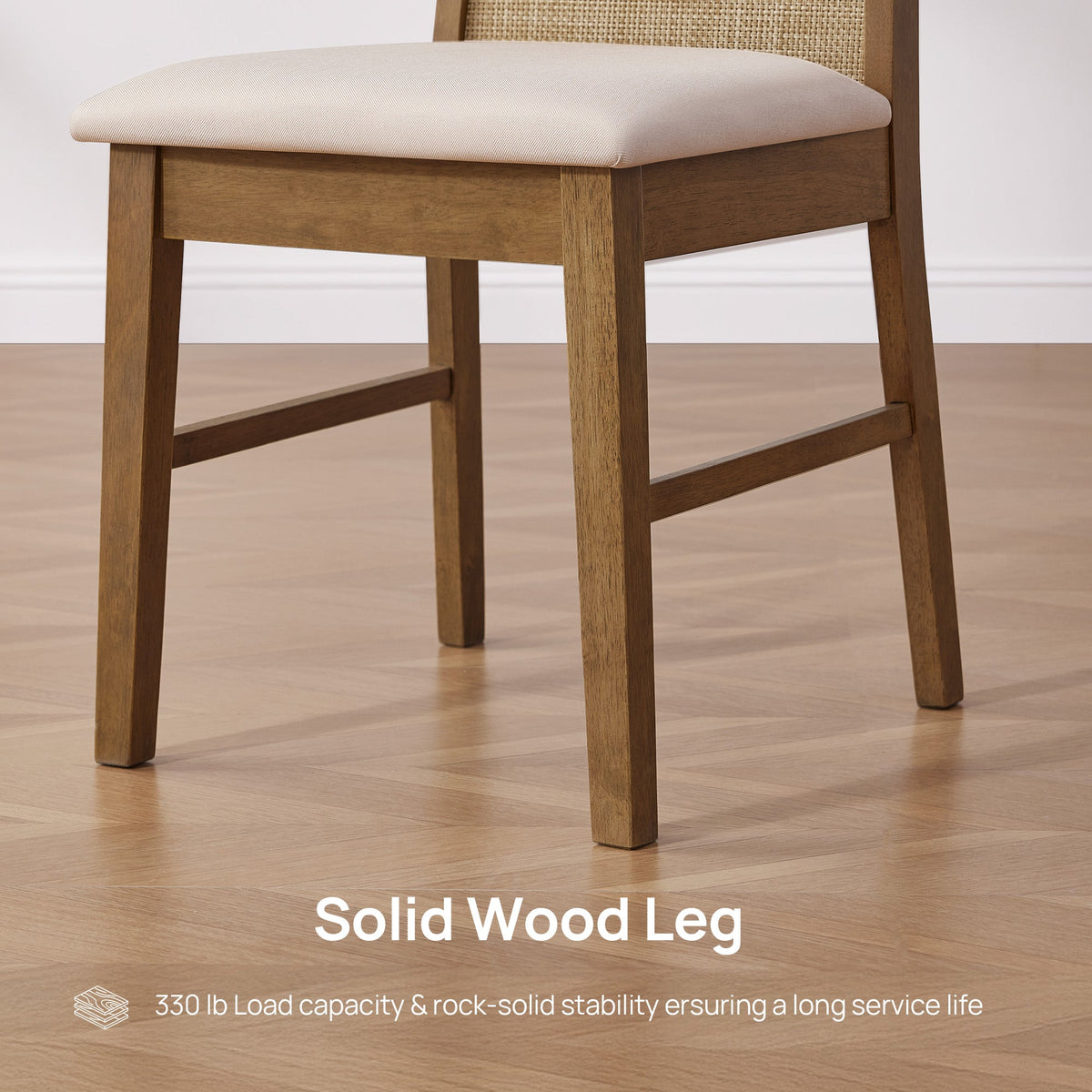 Savanna Upholstered Dining Chair, Solid Wood Frame, Set of 6