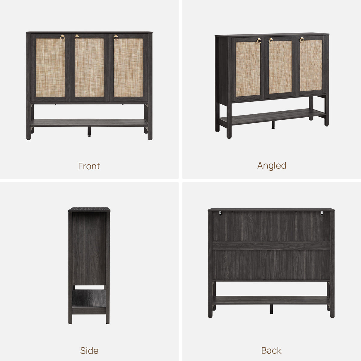 Terra Rattan Shoe Cabinet with Storage, Set of 2