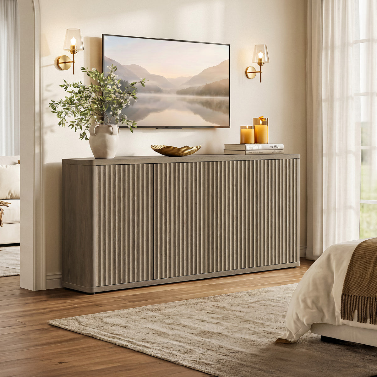 Cas TV Stand with 4 Doors