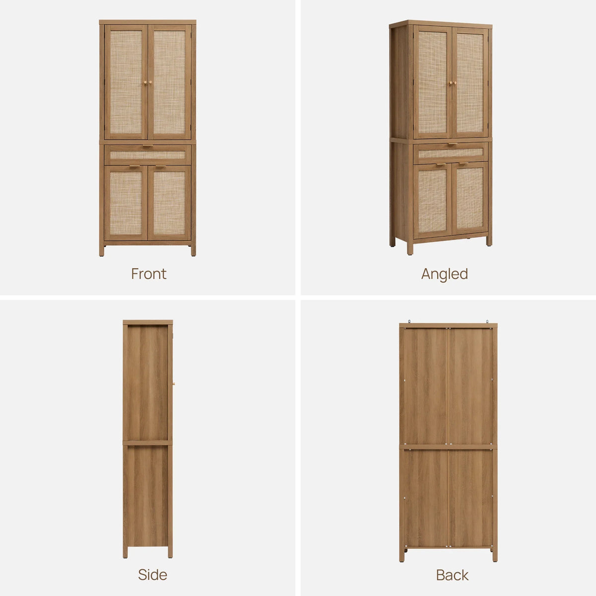Savanna Pantry Cabinet,Rattan Door