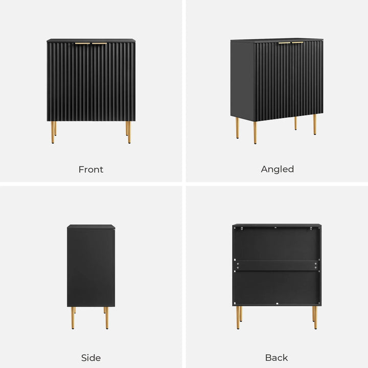 Opus Sideboard With Doors - 2 Pieces - Black