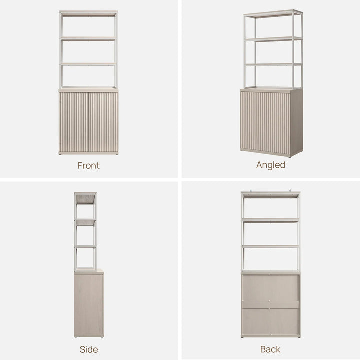 Stria Book Shelf with Doors, Set of 2