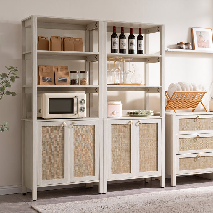 Terra Modern 2-Door Bookshelf, Large Storage