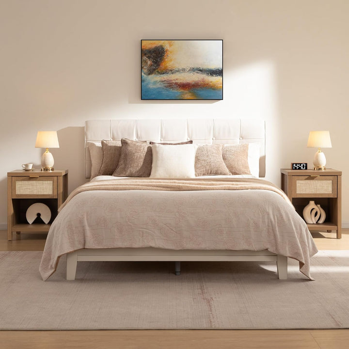 Savanna Rattan Nightstand for Bedroom