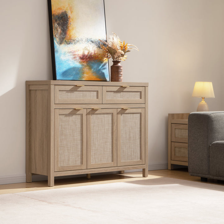 Savanna Sideboard Cabinet, Flexible Storage, Set of 2