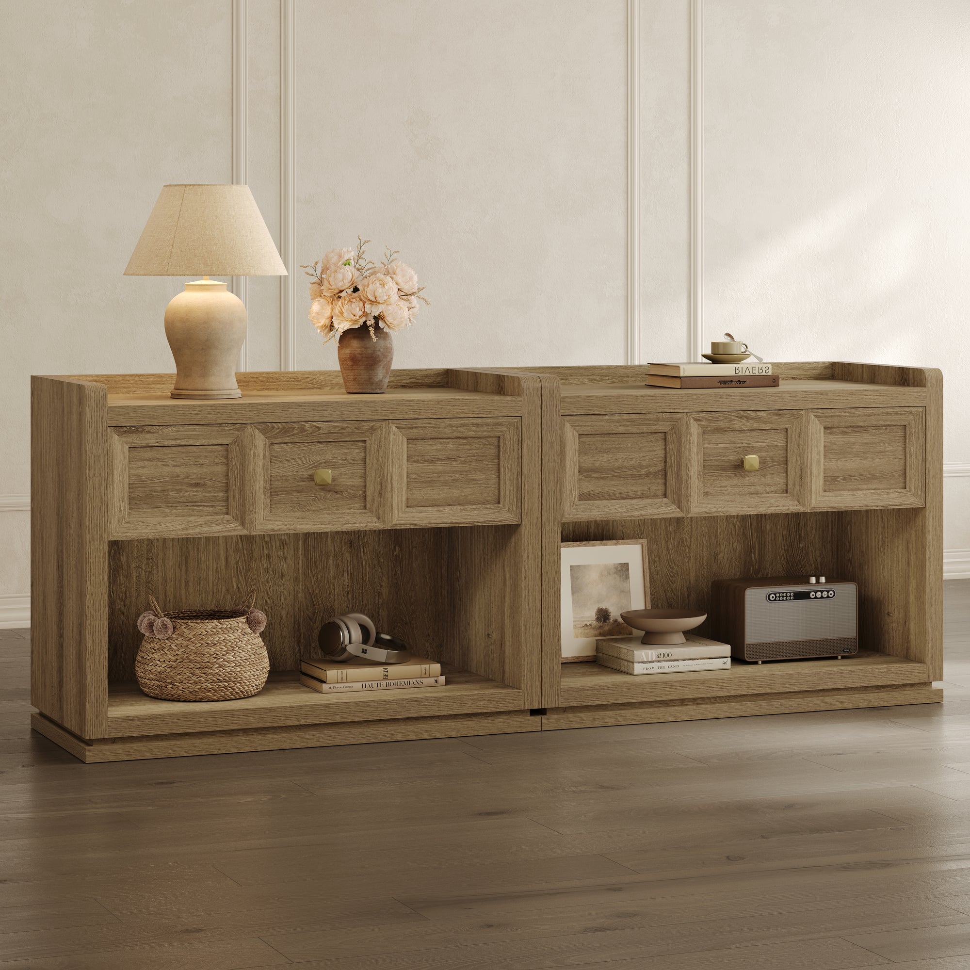 Helio Large-Size Nightstand, Bedroom Storage