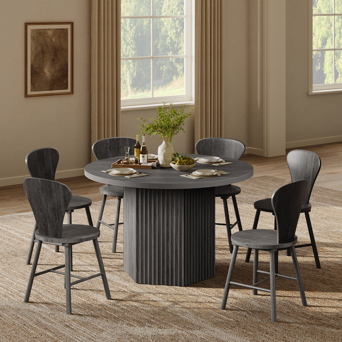Cas Round Dining Table, for Family Dining