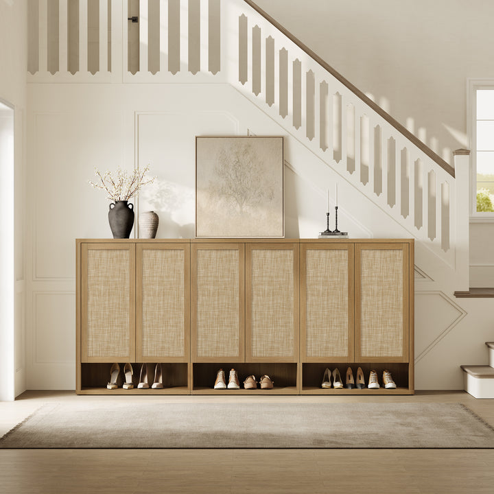 Zura Modular Shoe Cabinet with 6 Doors, 70 Pairs