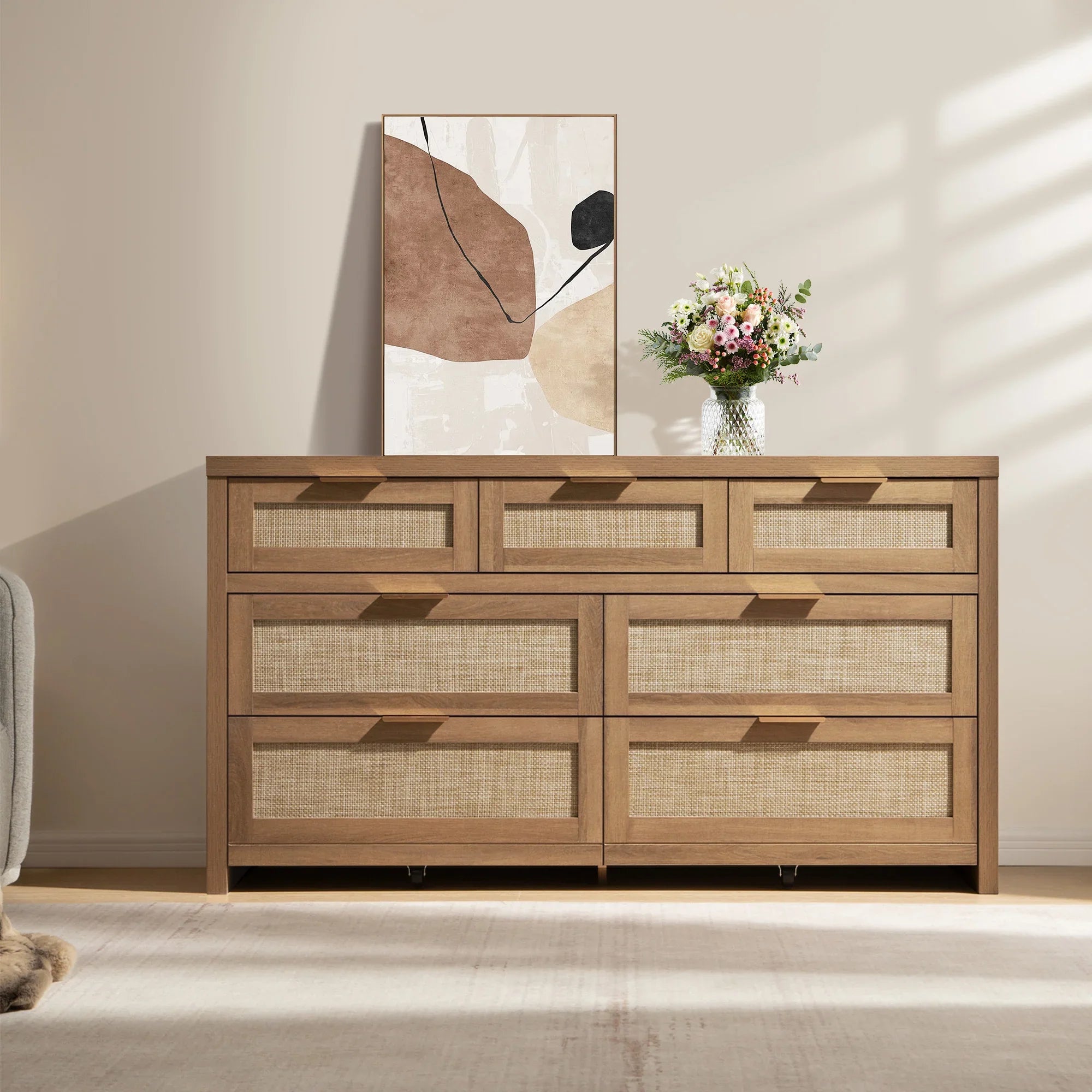 Savanna Dresser with 7 Drawers for Living Room