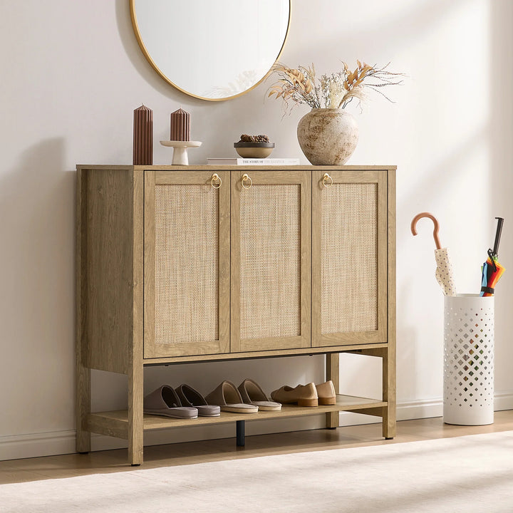 Terra Rattan Shoe Cabinet with Storage