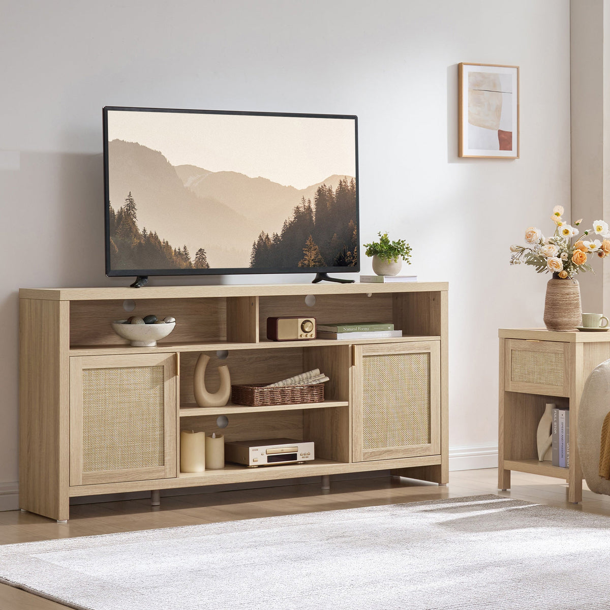 Savanna 65-Inch TV Stand, Flexible Storage, Set of 2