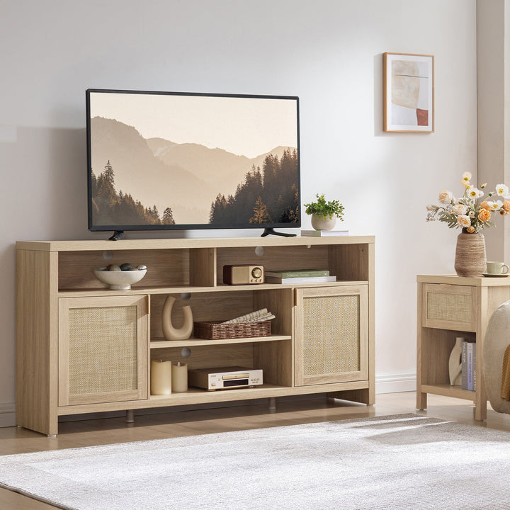 Savanna 65-Inch TV Stand, Flexible Storage, Set of 2