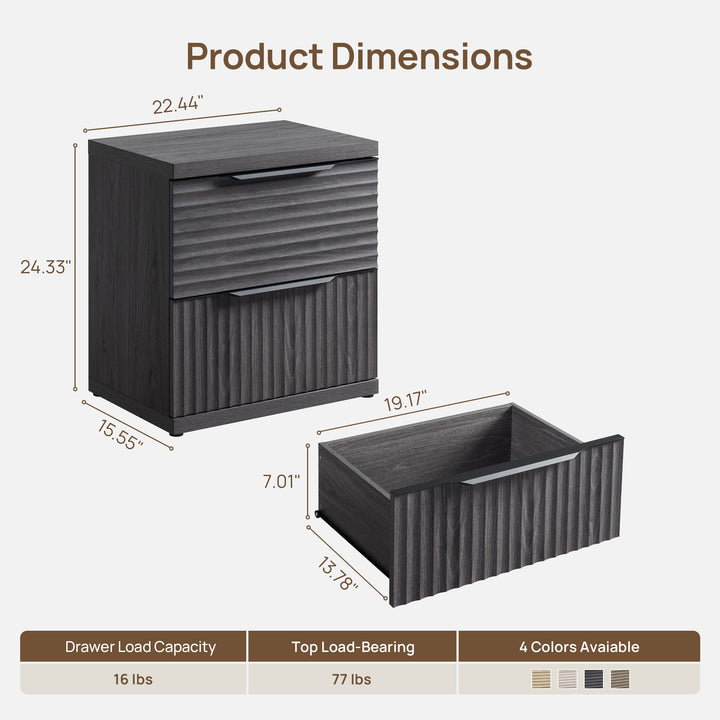 Stria Large 9-Drawer Dresser and Nightstands Set