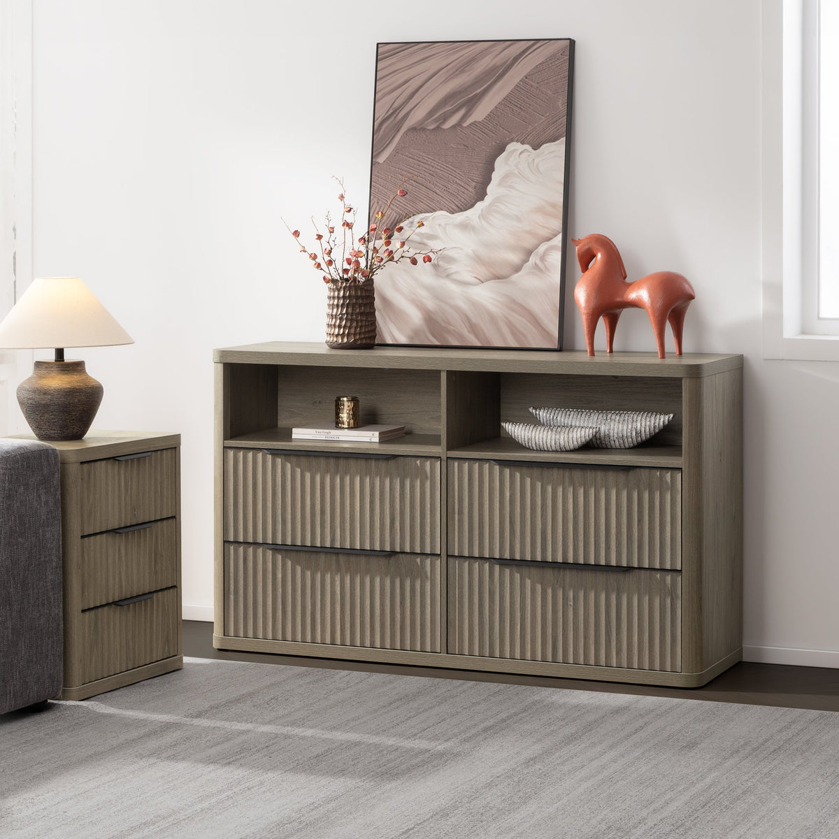 Cas Horizontal Chest, Open Drawers, Set of 2